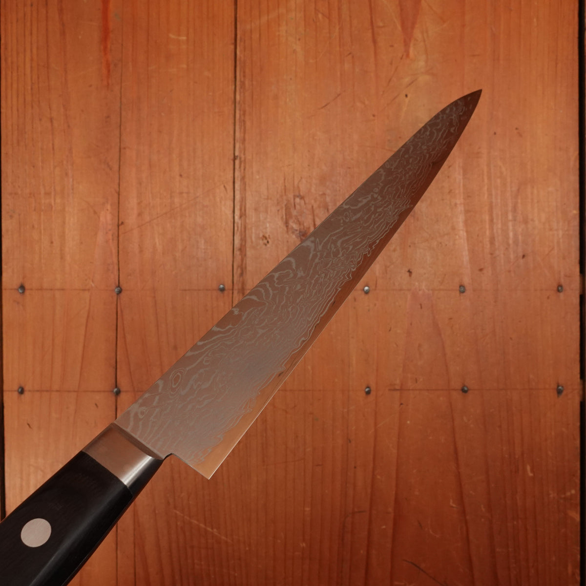 New Old Stock Konosuke Sakai SD Damascus 240 Sujihiki Western Handle circa 2013-17