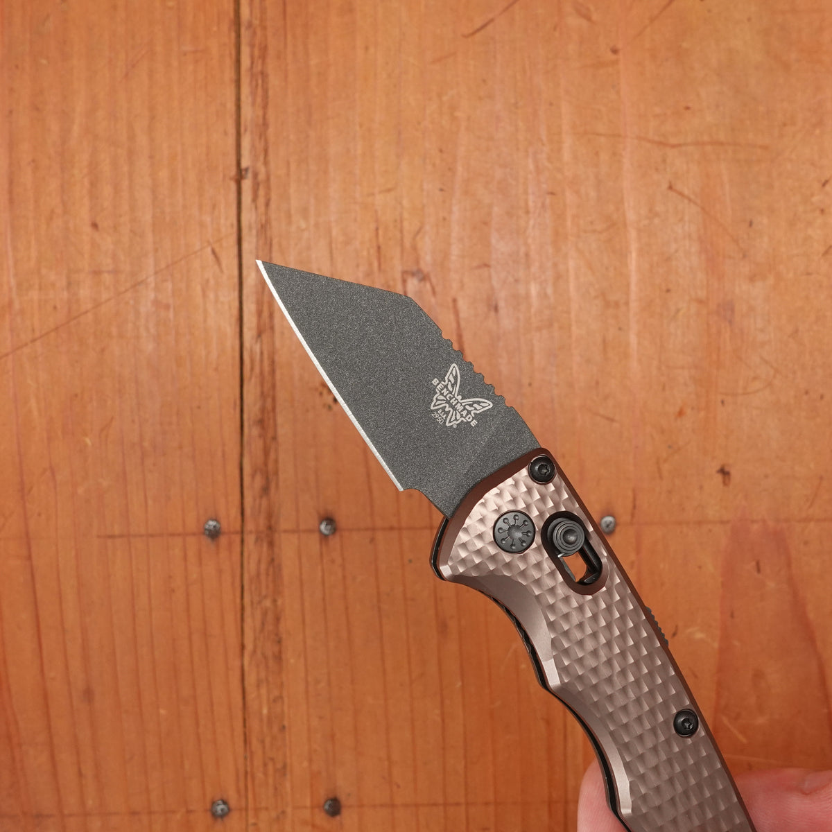 Benchmade 2950BK-1 Partial Immunity Wharncliffe CPM-M4 Auto AXIS Lock Burnt Bronze Handle