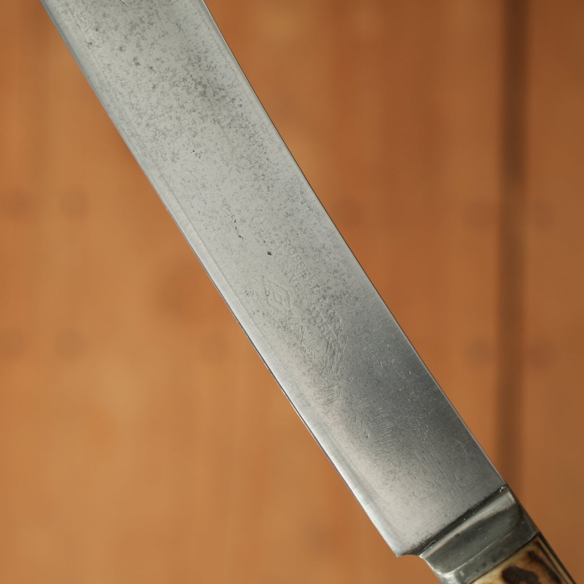 J Russell Green River Works 8" Bullnose Hand Forged Carbon Steel Stag 1880s-1920s