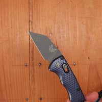 Benchmade 2950BK Partial Immunity Wharncliffe CPM-M4 Auto AXIS Lock Crater Blue Handle