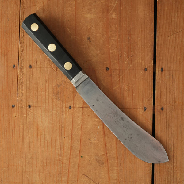 Hibbard Spencer & Bartlett OVB 7" Bullnose Carbon Steel, Pewter Brass Ebony 1880s-1920