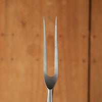 J Russell Green River Works 2pc Carving Set Integral Bolsters Gutta Percha Handles 1880s-1900