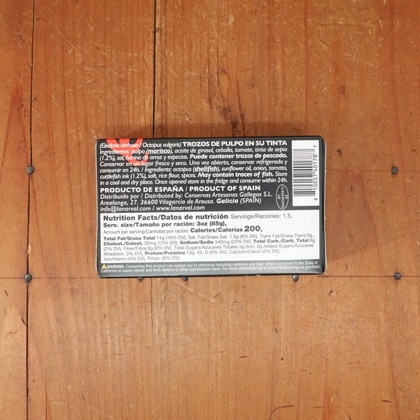 La Narval Octopus Pieces in Ink Sauce - 110g