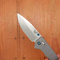 Benchmade 743 Mini Narrows Drop Point CPM-20CV AXIS Lock Raw Titanium Handle