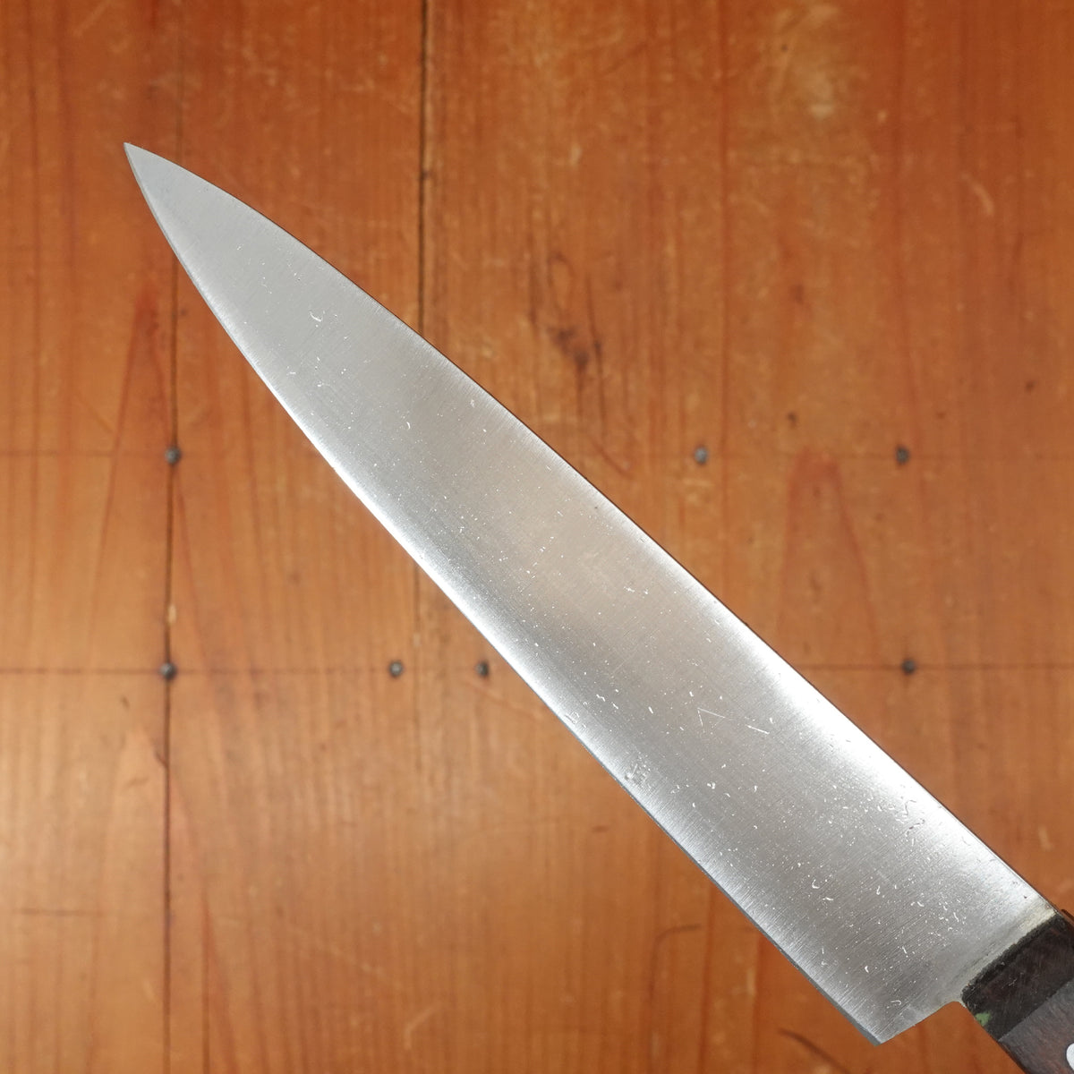 New Old Stock Mazzoli Chiasais 5.5" Fine Utility / Office Knife Carbon Plum Handle Maniago, Italy ~1950s 60s