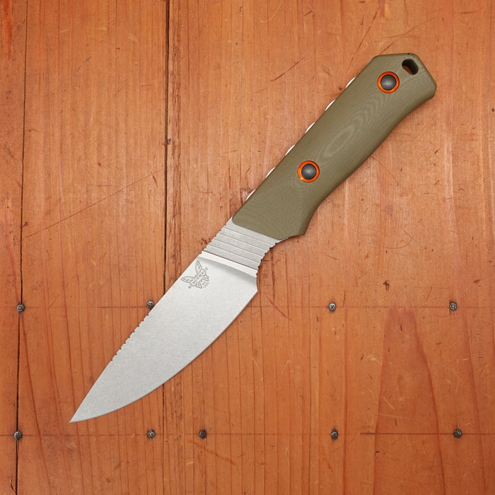 Benchmade 15600-01 Raghorn 4" Drop Point CPM-Cruwear Fixed Blade OD Green G10 Handle with Sheath