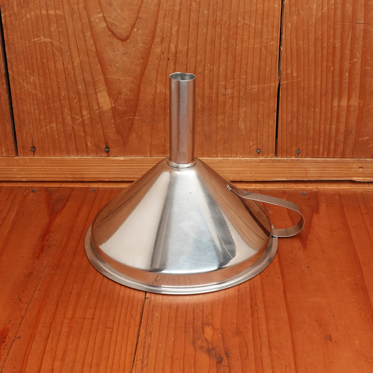 Stainless Steel Funnel with Handle and Removable Strainer