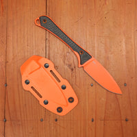 Benchmade 15201OR Altitude 3" Drop Point CPM-S90V Fixed Blade Orange Cerakote Carbon Fiber Handle with Sheath