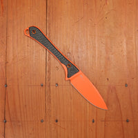 Benchmade 15201OR Altitude 3" Drop Point CPM-S90V Fixed Blade Orange Cerakote Carbon Fiber Handle with Sheath