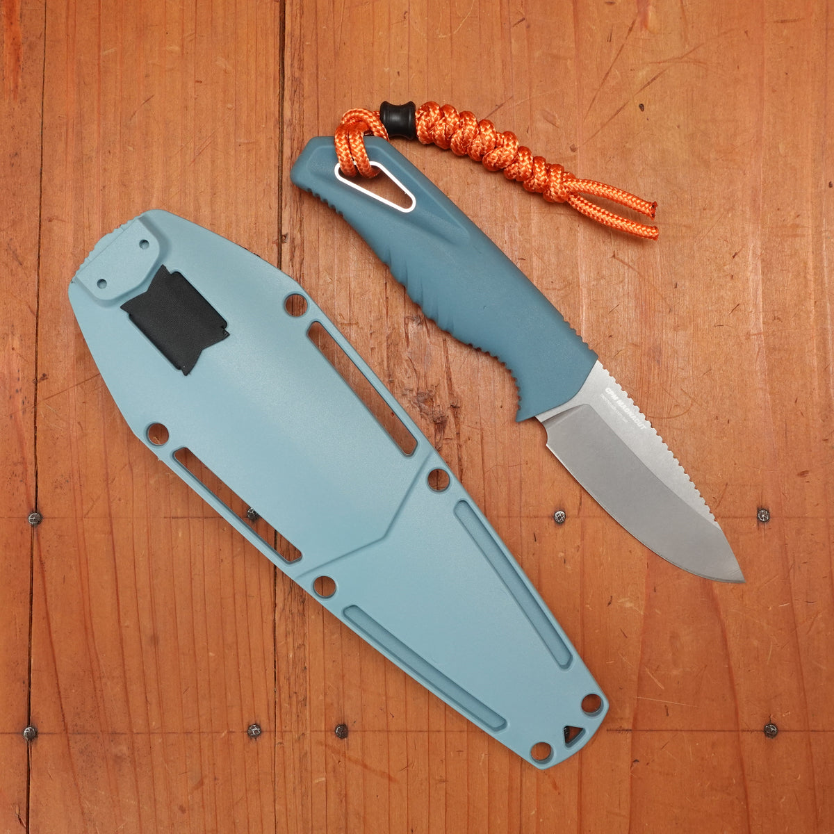 Benchmade 18050 Intersect 2.7" Drop Point CPM-Magnacut Fixed Blade Depth Blue Santoprene Handle with Sheath