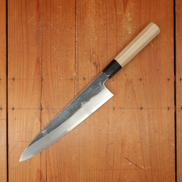Trade In Sakai Kikumori Nakagawa x BC 240mm Gyuto Shirogami 1 Kurouchi Ho Wood