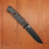 Benchmade 163BK Bushcrafter 4.3" Drop Point CPM-Cruwear Super Strong Tool Steel Fixed Blade Carbon Fiber Handle with Sheath