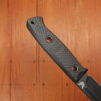 Benchmade 163BK Bushcrafter 4.3" Drop Point CPM-Cruwear Super Strong Tool Steel Fixed Blade Carbon Fiber Handle with Sheath