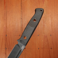 Benchmade 163BK Bushcrafter 4.3" Drop Point CPM-Cruwear Super Strong Tool Steel Fixed Blade Carbon Fiber Handle with Sheath