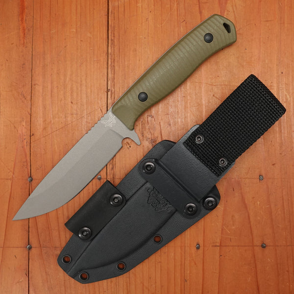 Benchmade 539GY Anonimus 5" Drop Point CPM-Cruwear Fixed Blade OD Green G10 Handle with Sheath