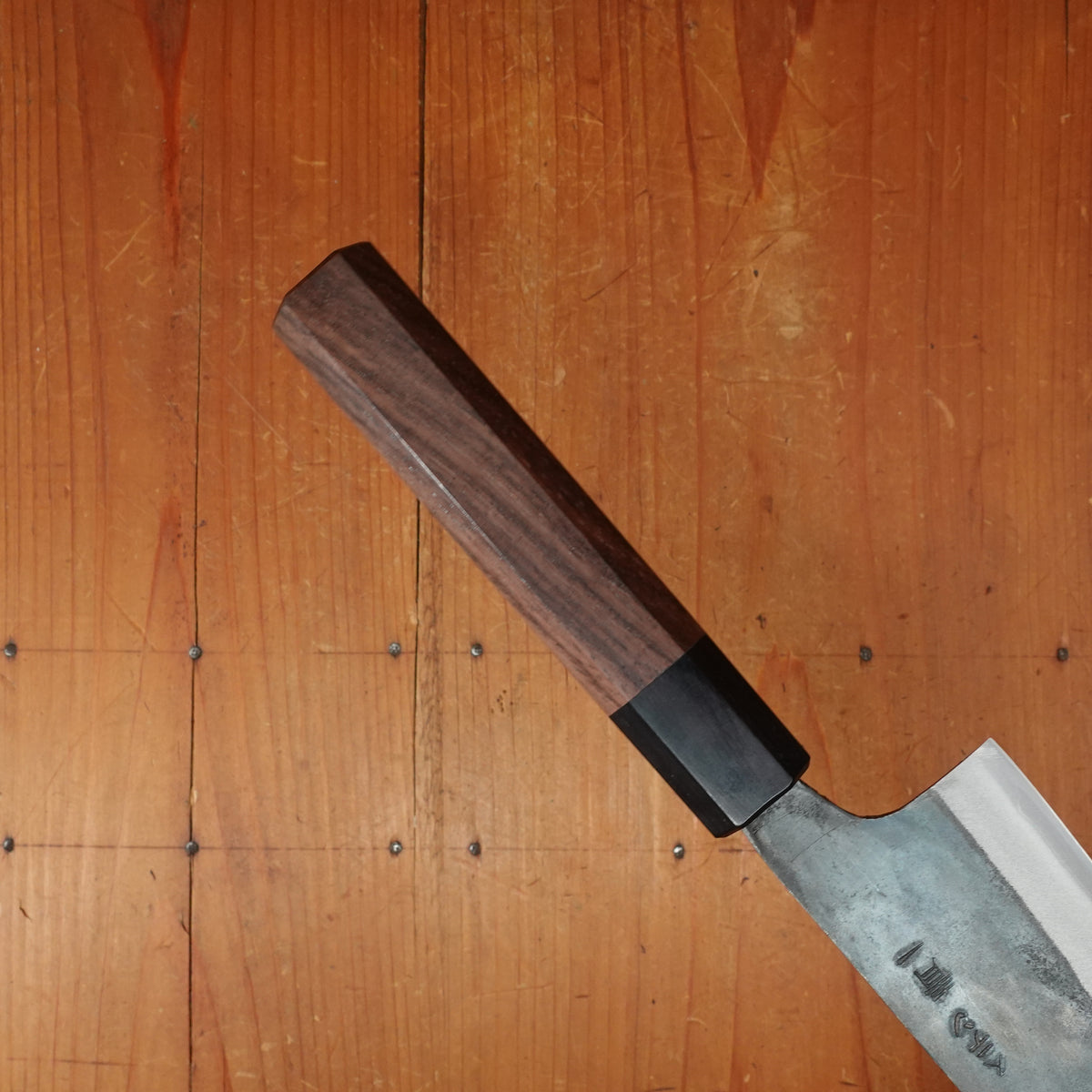 Tosa 165mm Bunka Kurouchi Stainless Clad Aogami 1 Octagonal Red Sandalwood Pakka