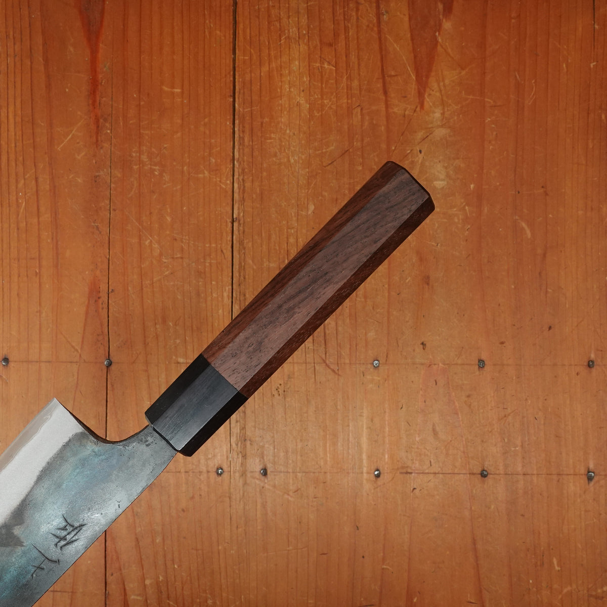 Tosa 165mm Bunka Kurouchi Stainless Clad Aogami 1 Octagonal Red Sandalwood Pakka