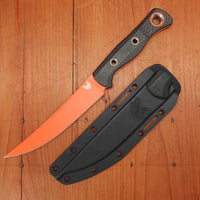 Benchmade 15500OR-2 Meatcrafter 6" Trailing Point CPM-S45VN Fixed Blade Carbon Fiber Handle with Sheath