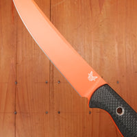 Benchmade 15500OR-2 Meatcrafter 6" Trailing Point CPM-S45VN Fixed Blade Carbon Fiber Handle with Sheath