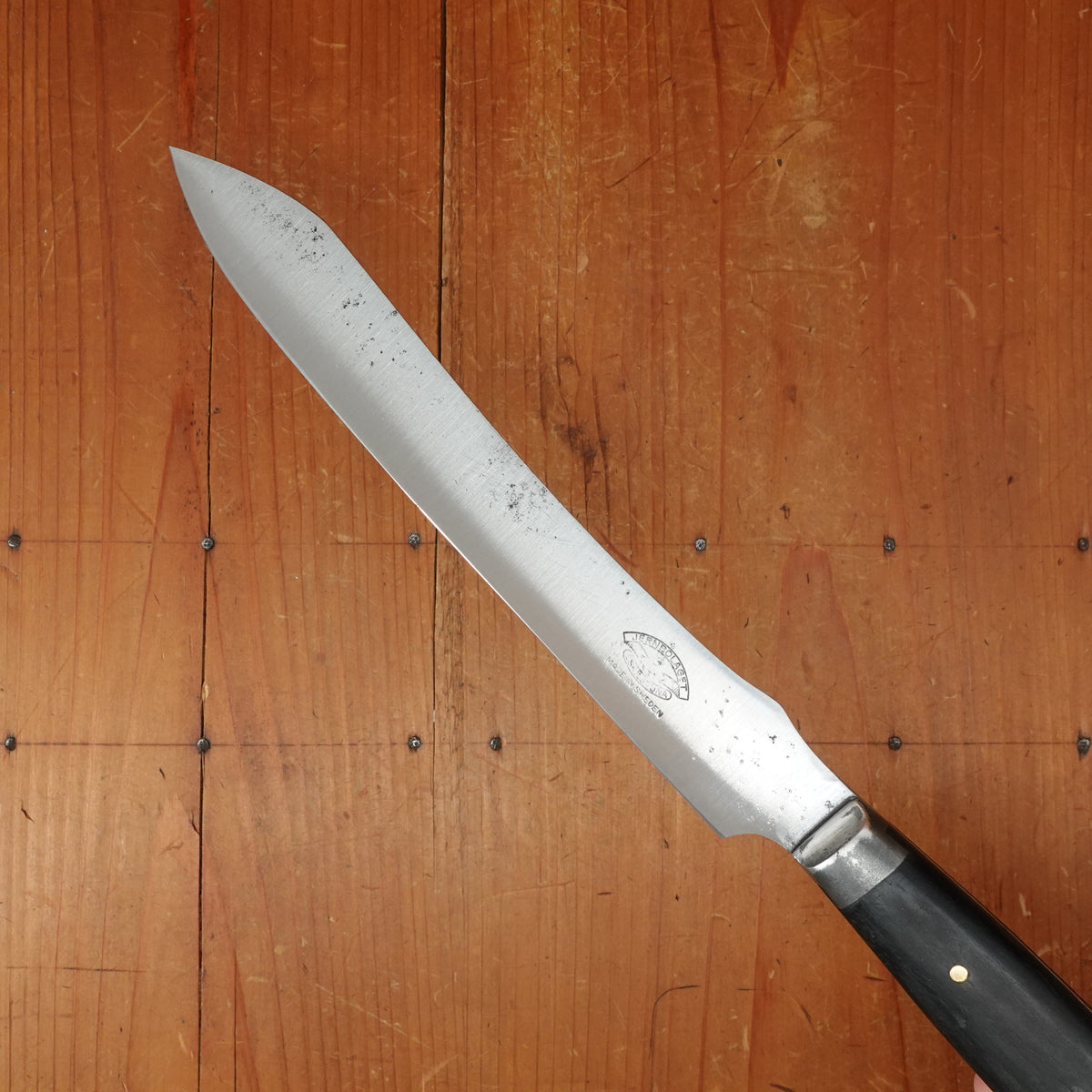 Jernbolaget California Carver Style Slicer Carbon Steel Ebony Eskilstuna Sweden ~1890s-1920s
