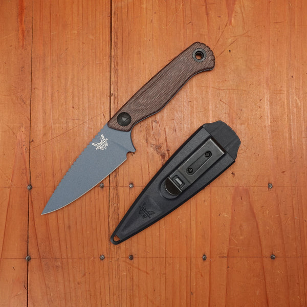 Benchmade 203BT-01 Dacian Spear Point CPM-Magnacut Brown Canvas Micarta Handle