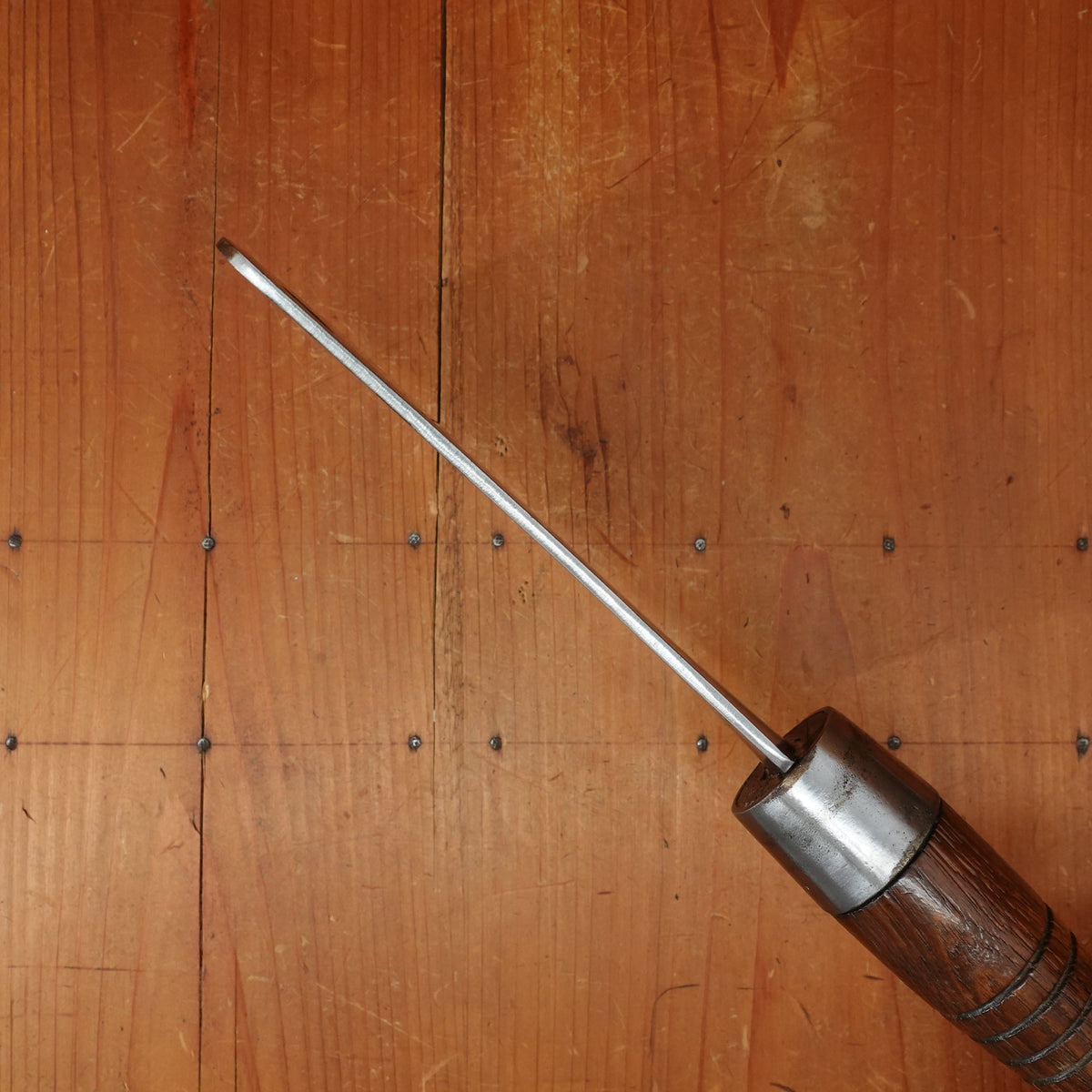 WM Beatty & Son 6" Cleaver Carbon Steel Turned Hardwood Handle Chester PA 19th C