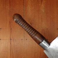 WM Beatty & Son 6" Cleaver Carbon Steel Turned Hardwood Handle Chester PA 19th C