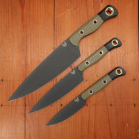 Benchmade Cutlery 4000BK-01 Drop Point CPM-154 Fixed Blade OD Green G10 Handle Knife Set - 3 Pieces