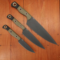 Benchmade Cutlery 4000BK-01 Drop Point CPM-154 Fixed Blade OD Green G10 Handle Knife Set - 3 Pieces