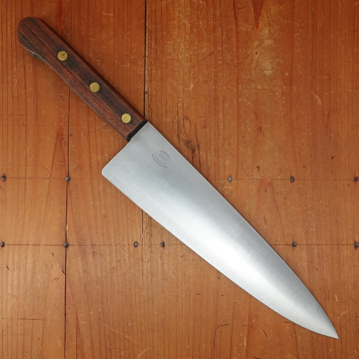 Clyde Cutlery Co 10" Carbon Steel Chef Knife US 1966 Rosewood Handle Clyde Ohio 1966