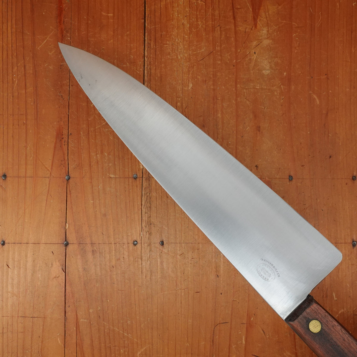 Clyde Cutlery Co 10" Carbon Steel Chef Knife US 1966 Rosewood Handle Clyde Ohio 1966