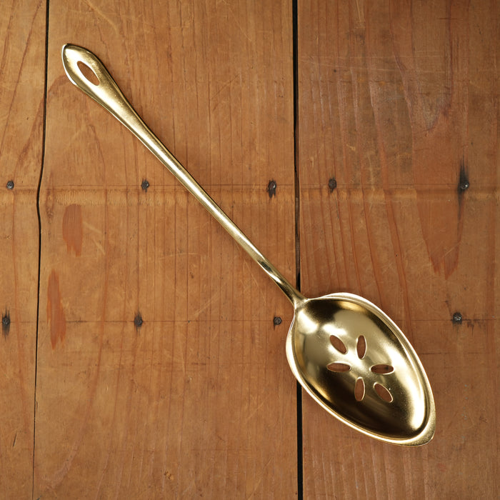 Gestura 9” 00 Oro Golden Stainless Steel Kitchen Slotted Spoon