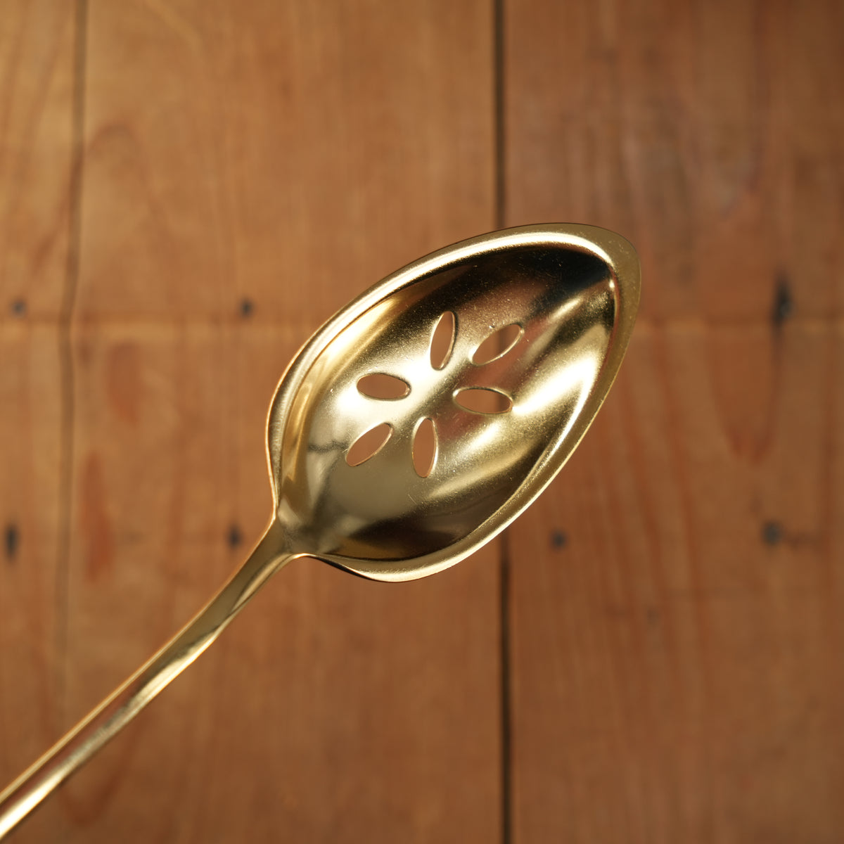 Gestura 9” 00 Oro Golden Stainless Steel Kitchen Slotted Spoon