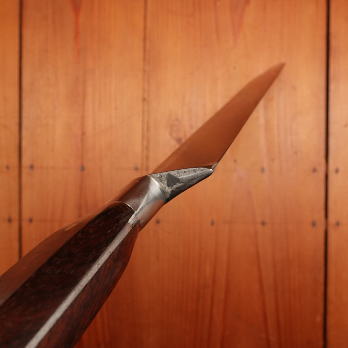 Unmarked 12" Master Carving Slicer Carbon Steel Rosewood USA 1920s