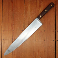 Unmarked (Lamson?) 12.25" Chef Knife Carbon Steel & Rosewood USA 1930s-60s