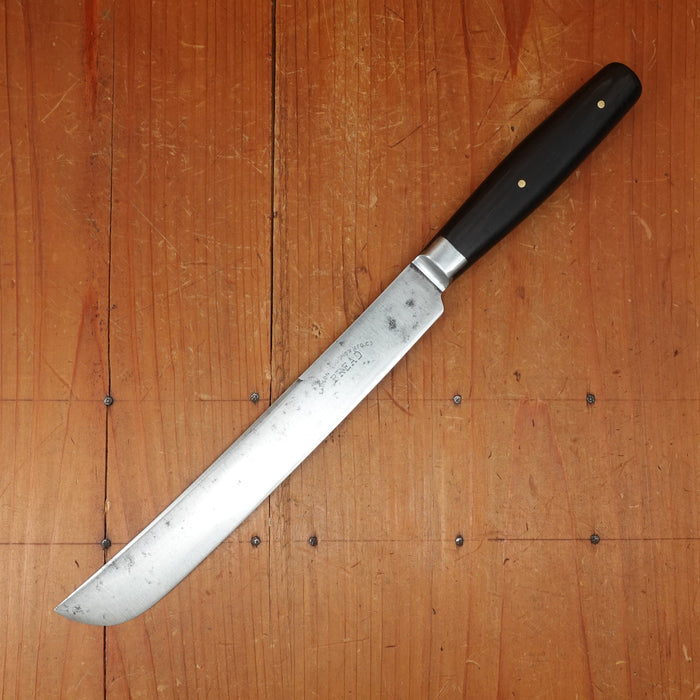Lamson & Goodnow MFG co 8" Bread Knife Carbon Steel Lamson Pat Bolster Rosewood USA 1850s-80s