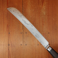 Lamson & Goodnow MFG co 8" Bread Knife Carbon Steel Lamson Pat Bolster Rosewood USA 1850s-80s