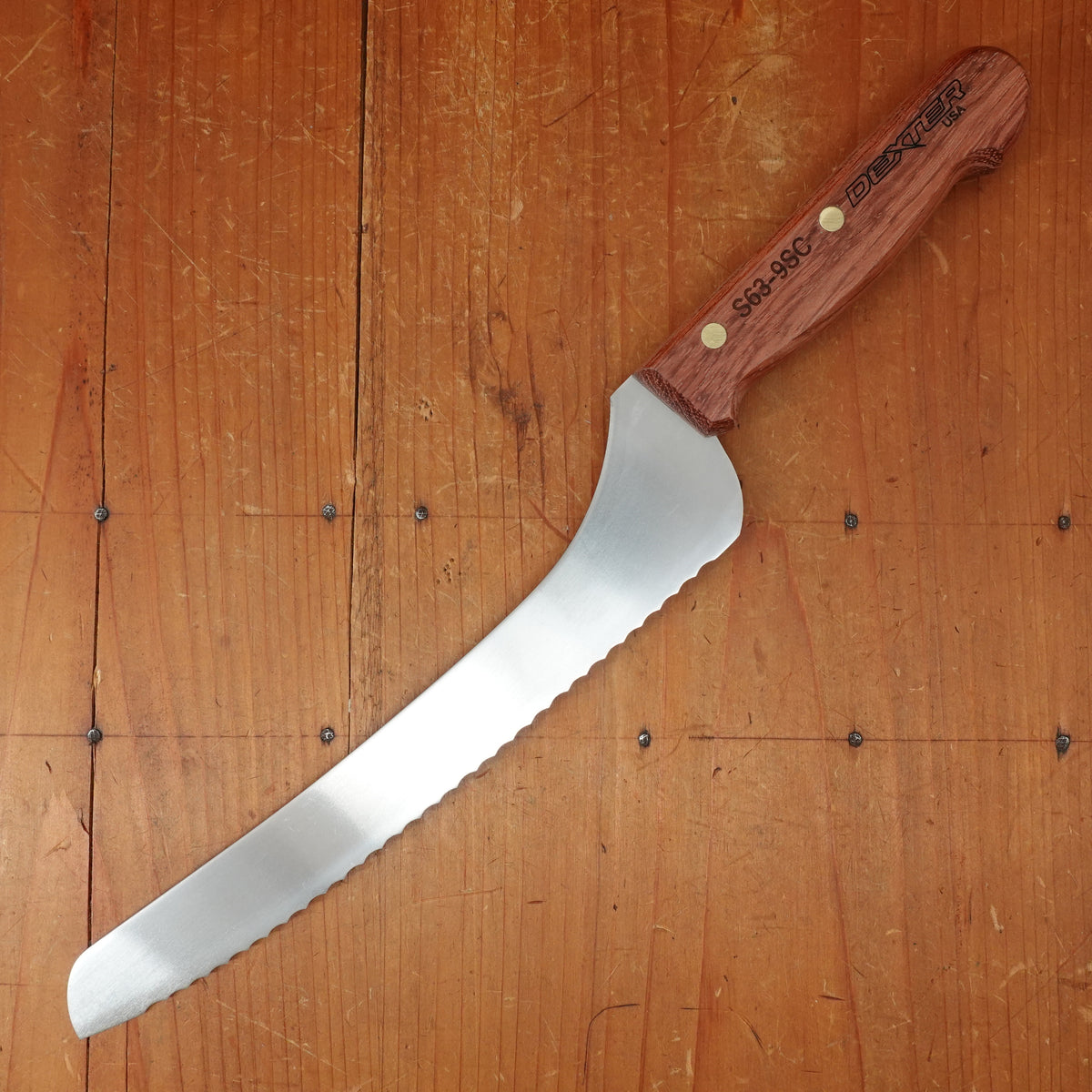 Dexter Russell Traditional 8" Offset Bread Knife Stainless Rosewood Handle S63-9SC