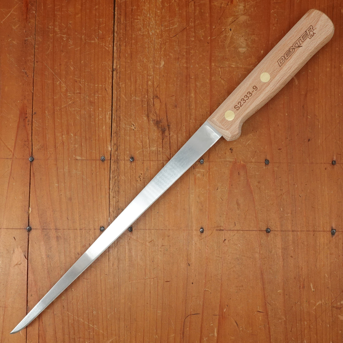 Dexter Russell Traditional 9" Flexible Fillet Knife Carbon Beech Handle S2333-9