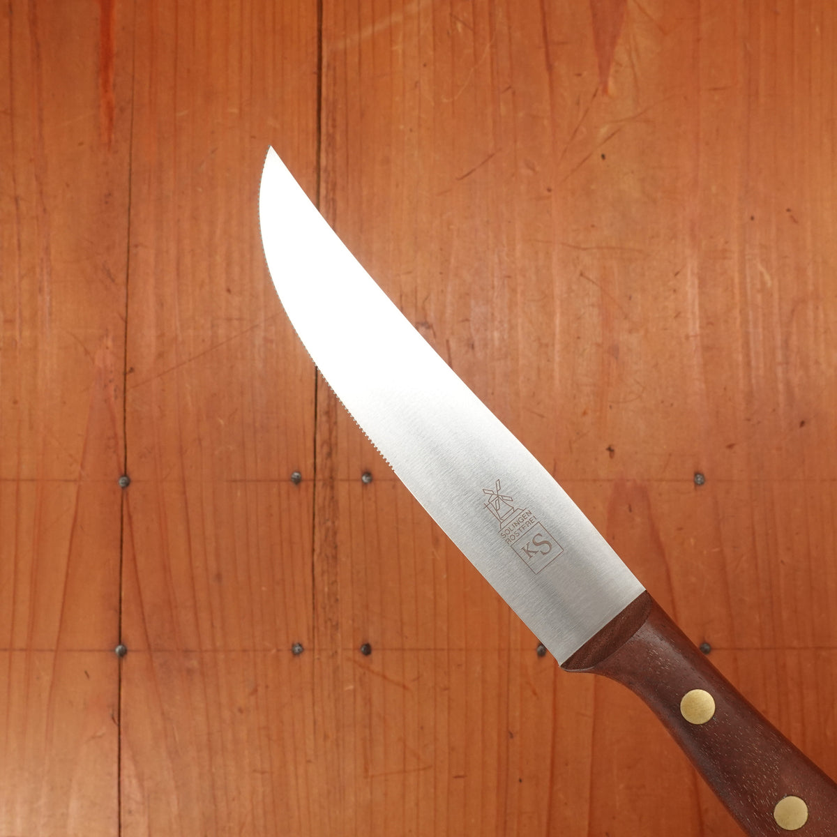 Windmühlenmesser K Steak Knife Wide Stainless Walnut