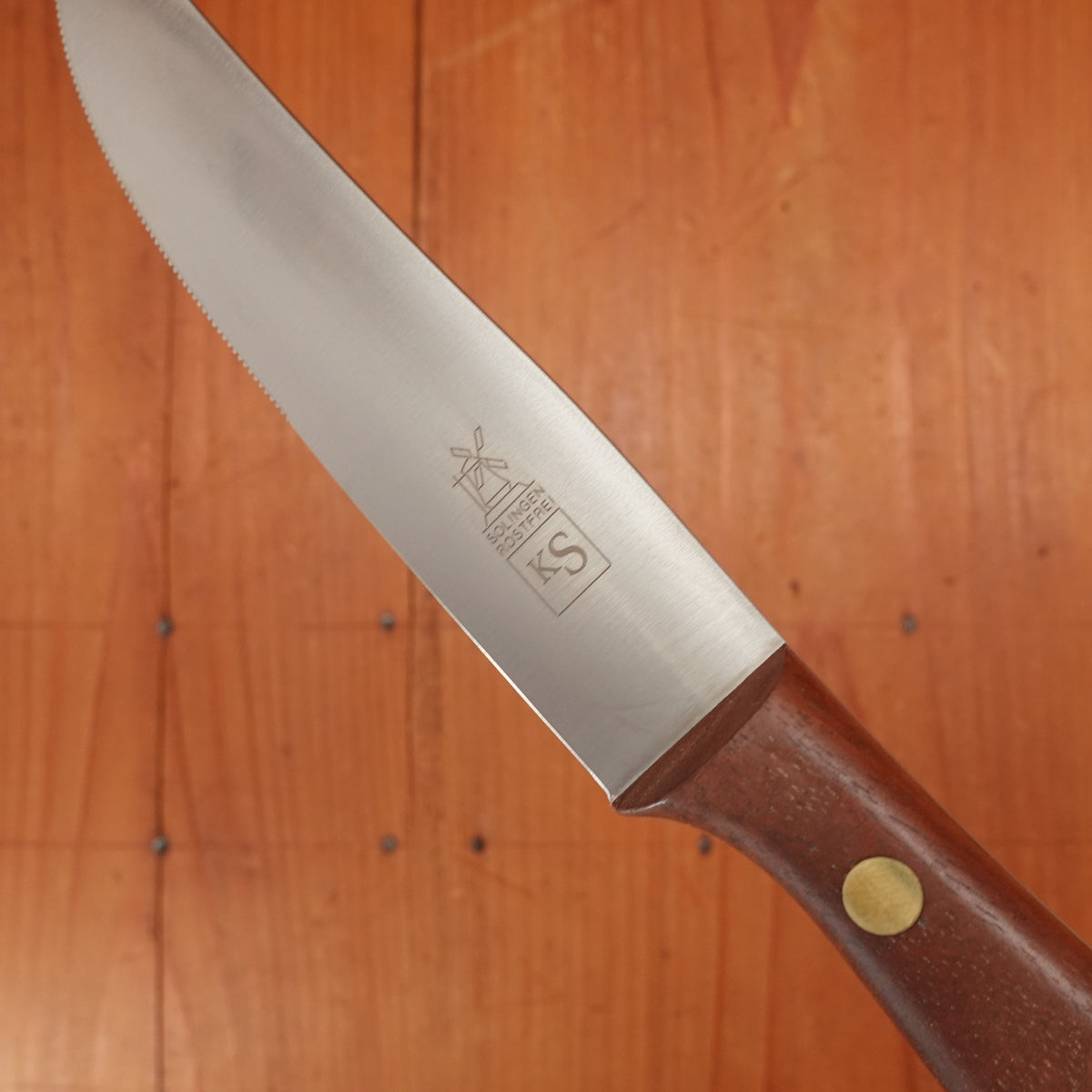 Windmühlenmesser K Steak Knife Wide Stainless Walnut