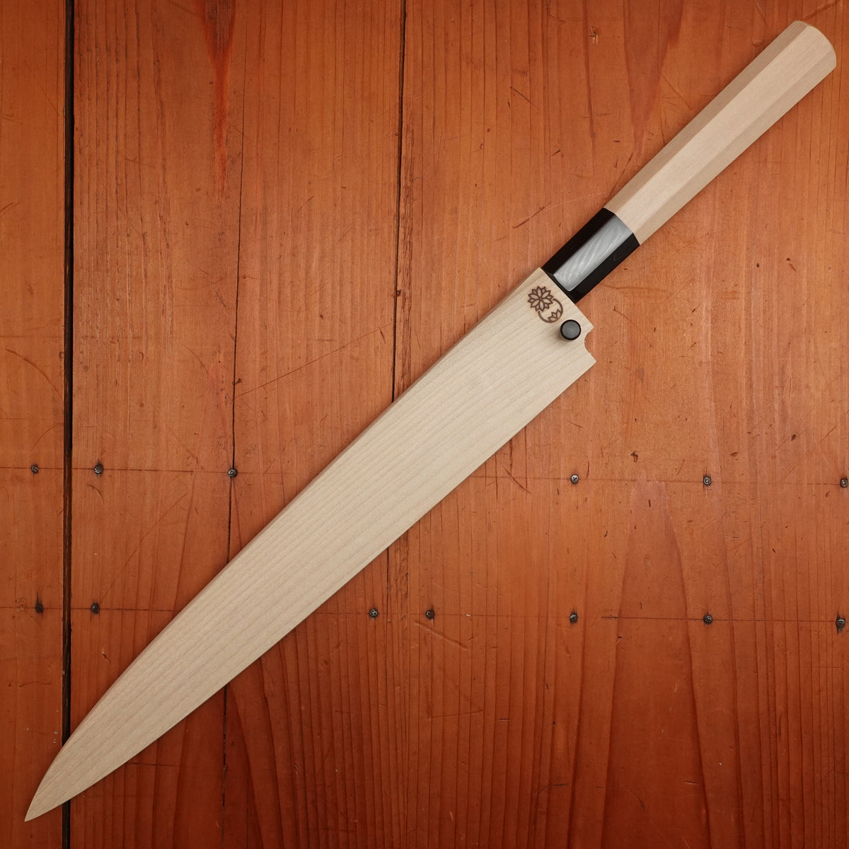 Sakai Kikumori Choyo 270mm Yanagi Ginsanko with Saya - LEFTY