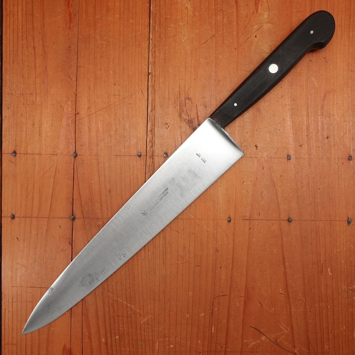 J A Henckels 10.5" Chef Knife 102-10" Carbon Steel Solingen Pre-1940