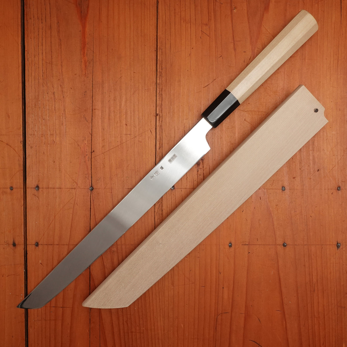 Sakai Kikumori Choyo 270mm Sakimaru Takohiki Ginsanko with Saya