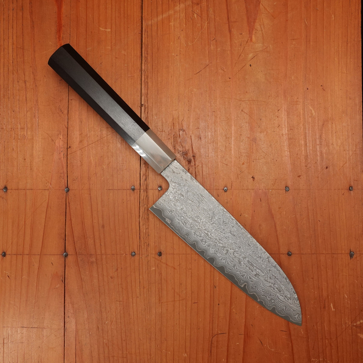 Sakai Kikumori Nakagawa Seiun 180mm Santoku VG10 Ebony with Saya