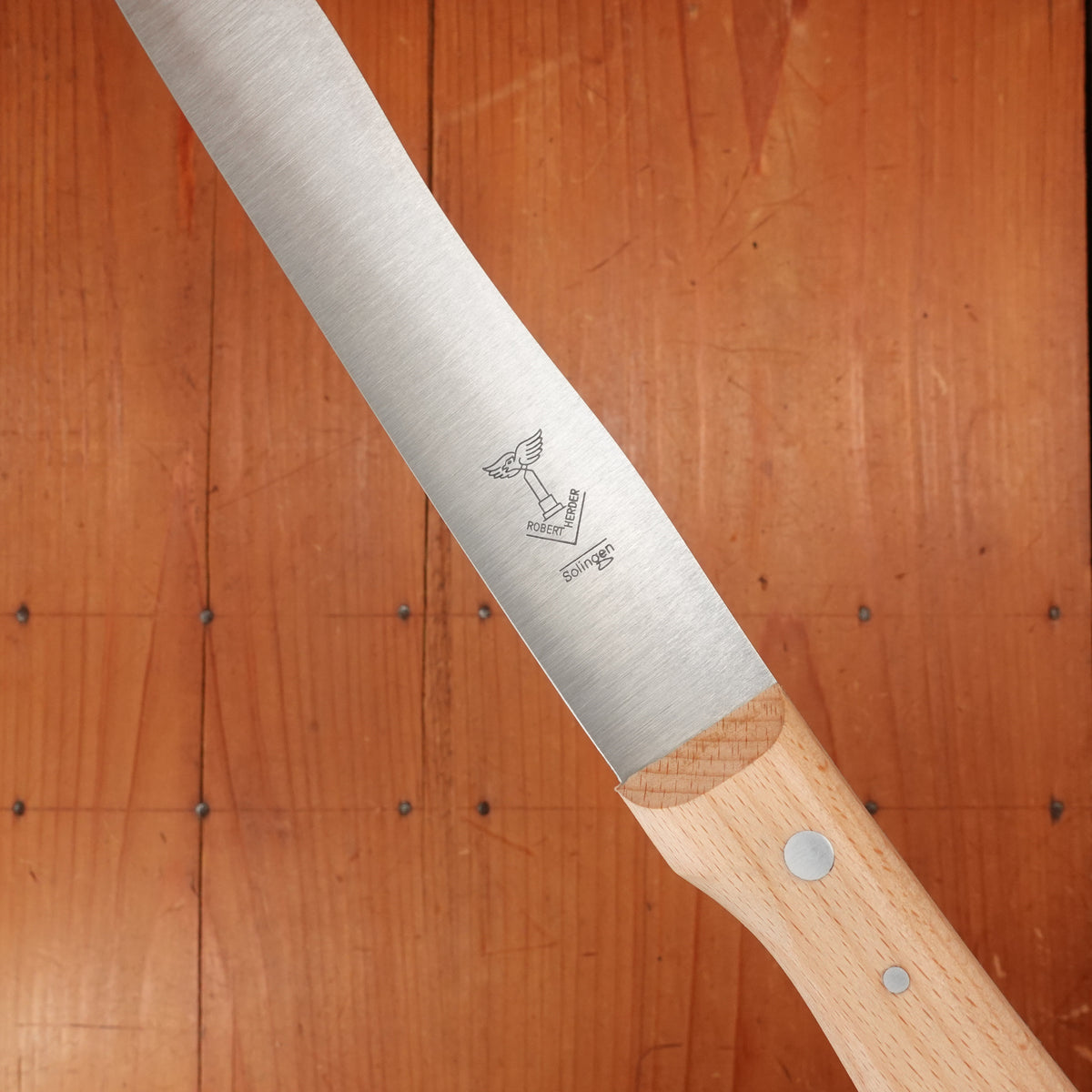 Windmühlenmesser Hamburger 6.75" Bread Knife Carbon Copper Beech