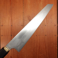 Rolin Knives Honyaki 205mm Garasuki W2 Ebony & Textured Brass with Saya