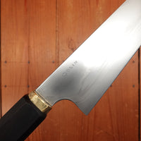 Rolin Knives Honyaki 205mm Garasuki W2 Ebony & Textured Brass with Saya