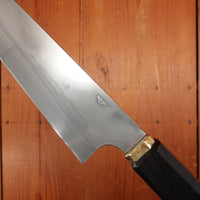 Rolin Knives Honyaki 205mm Garasuki W2 Ebony & Textured Brass with Saya