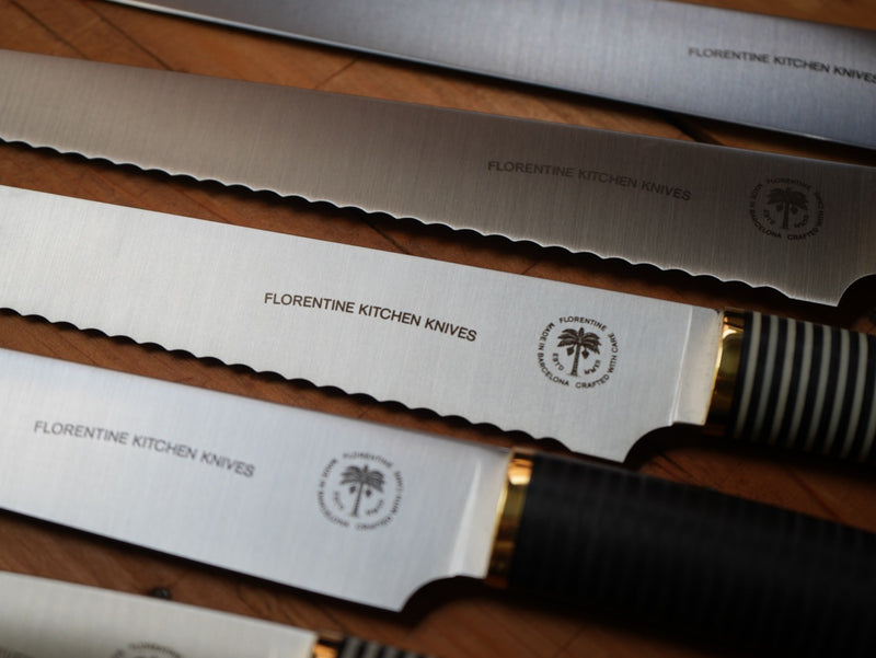 Serrations on fine handmade custom knives by Jay Fisher
